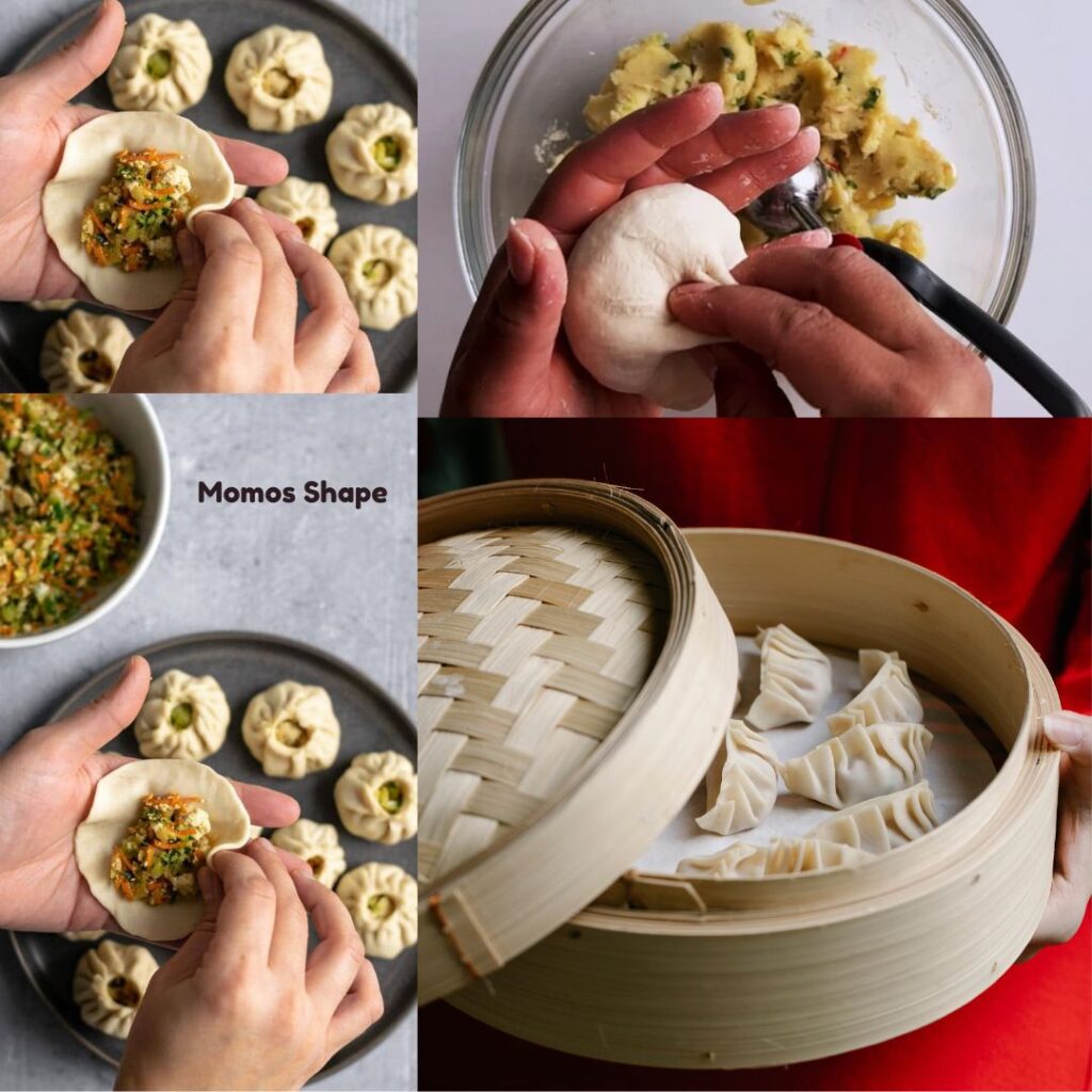 momos recipe shape