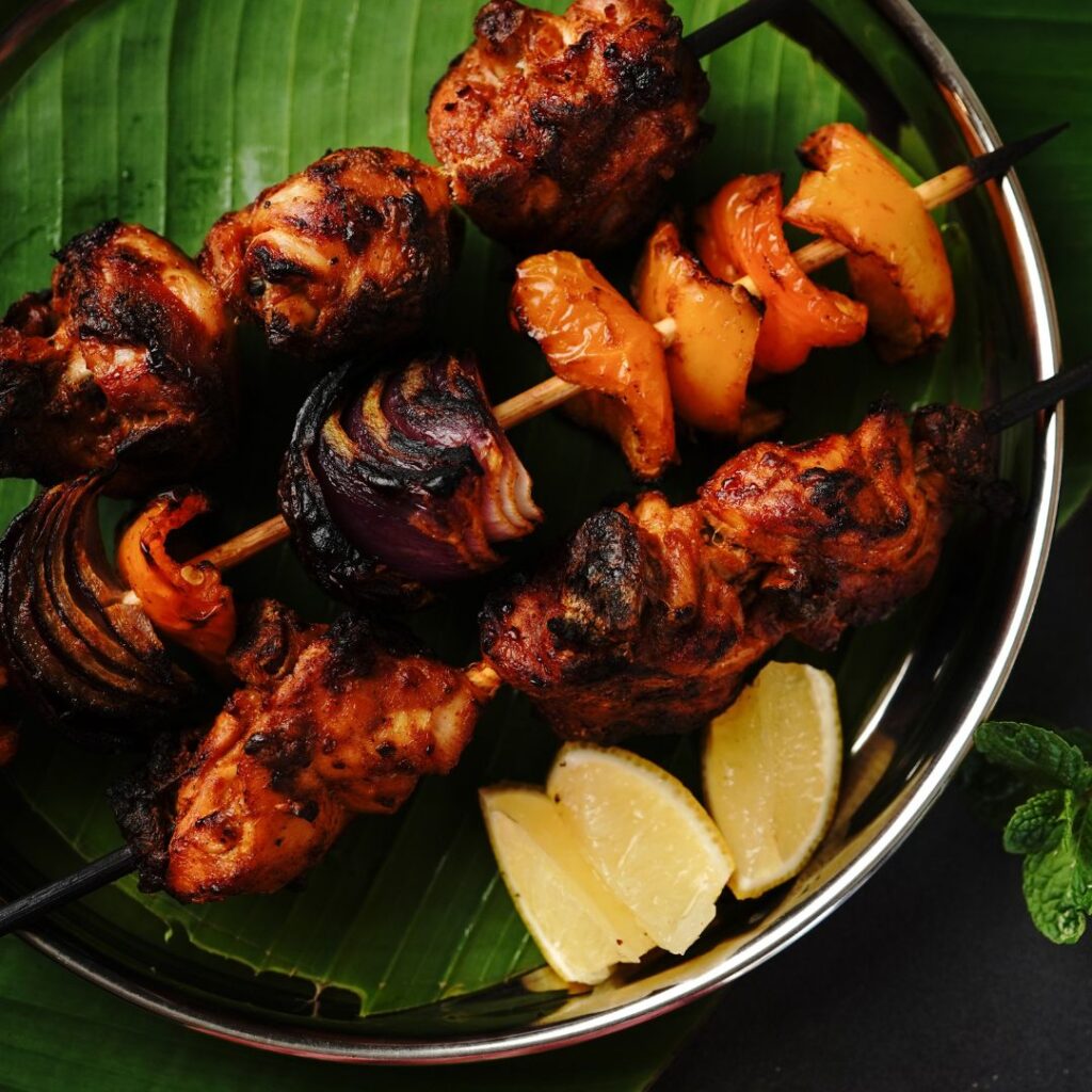cooking chicken tikka