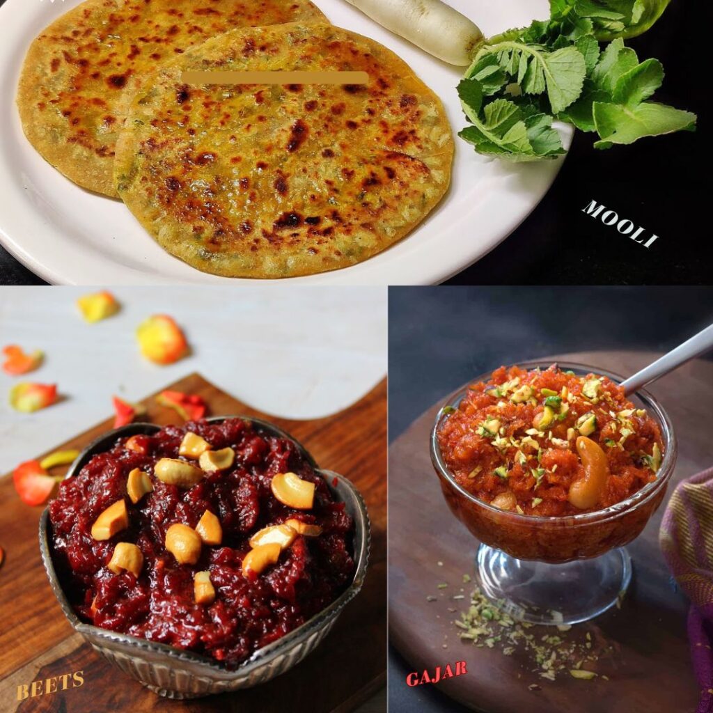 Root Vegetables foods in winter