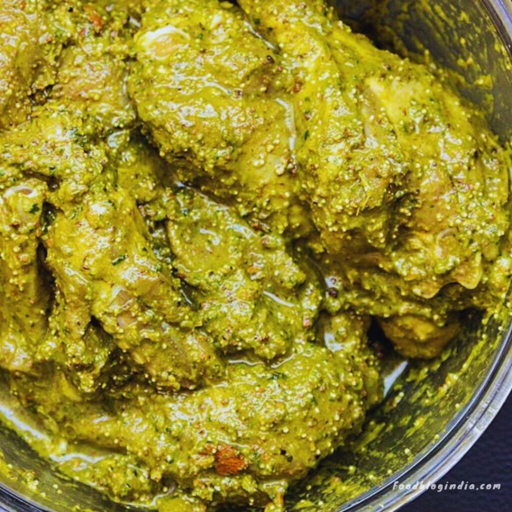 green chicken masala